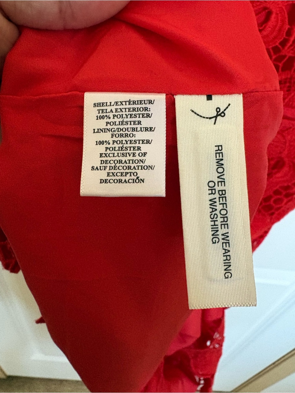 Ann Taylor Red Floral Lace Midi Dress - Picture 8 of 12